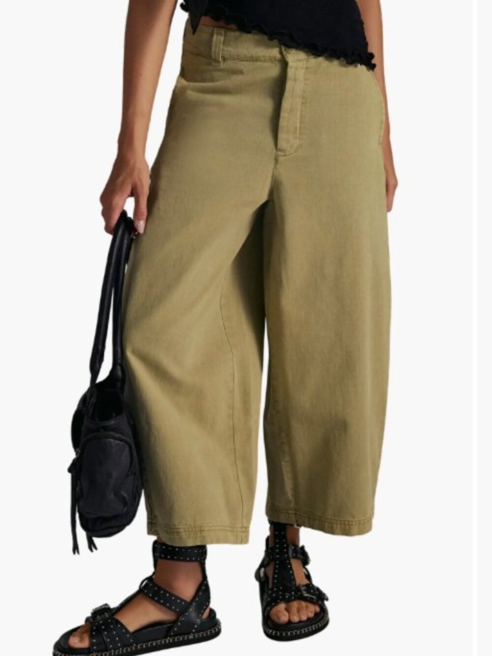 Free People Lay Down Ankle Wide Leg Chinos